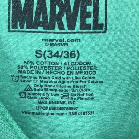Marvel Men's Green Hulk Tee Sz S - Picture 3 of 5